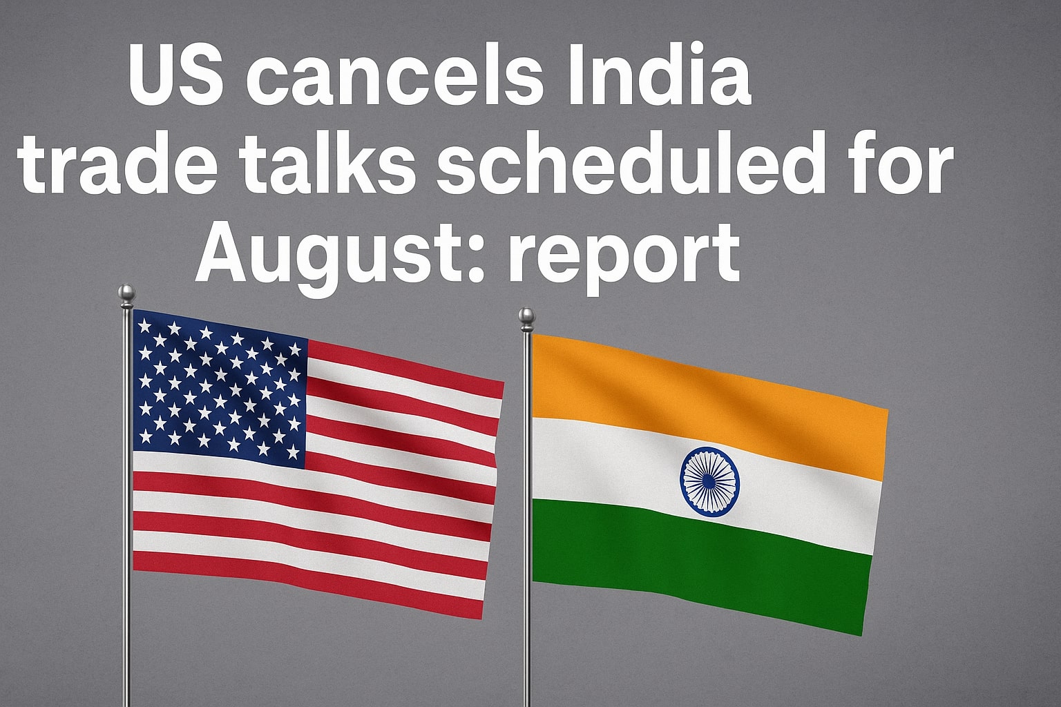 US cancels India trade talks scheduled for August: report